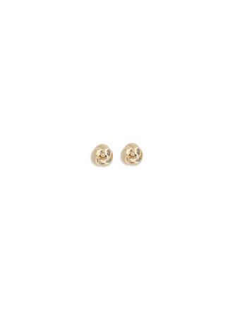 Self Portrait Womens Small Gold Drop Knot Earrings Brass