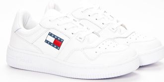 Tommy Jeans Sneakers Retro Basket Wit