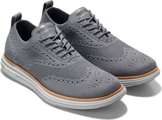 Cole Haan Mens Remastered Stitchlite Oxford Shoes In Quiet Shade/microchip