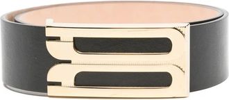 Victoria Beckham Jumbo riem met plakkaat - Zwart