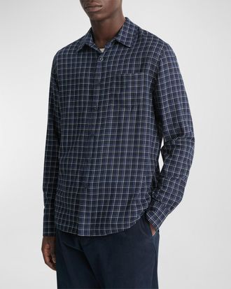 Vince Mens Ynez Plaid Sport Shirt