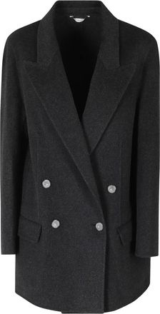 Hev&ograve; Acaya Abrigo Cruzado - Coats - Mujer - Gris - 2XS
