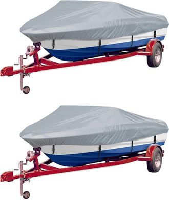 vidaXL Cubierta Para Barco 2 Unidades Gris 610-671x254 Cm Vidaxl