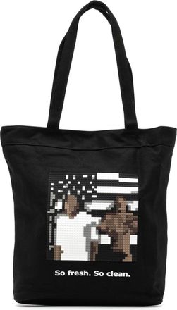 Mostly Heard Rarely Seen So Fresh So Clean tote bag - men - Cotton - OS - Black