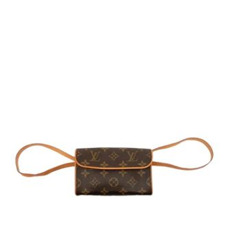 Louis Vuitton Pre-owned Pochette Sling Bag - Dames - Pre-owned - Bruin - Maat: ONE Size Leer