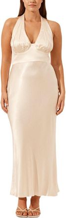 Shona Joy La Lune Plunged Halter Midi Dress