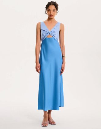 Omnes Womens Maggy Dress in Blue - Size: 14
