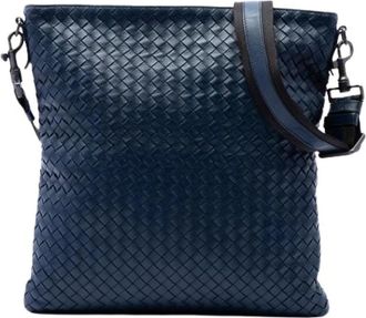 Bottega Veneta Pre-owned Vintage Crossbody Bag - Dames - Vintage Schoudertas - Blauw - ONE Size - Leer - Vintage