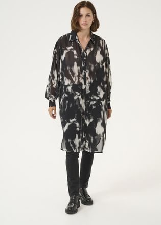 Kaffe Jurk Loose fit black offwhite