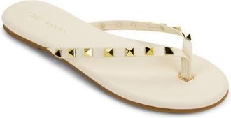 Yosi Samra Rivington Stud Flip Flop in Cream/Gold at Nordstrom, Size 10