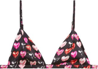 Fleur du Mal Reggiseno Luxe Triangle - Nero
