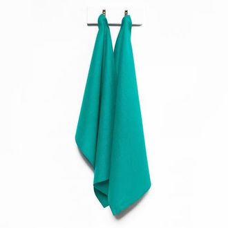Solino Home Linen Kitchen Towels Set of 2, 17 x 26 Inch for Dining Table, Holiday and Everyday Table Decor - Kitchen Linen in Teal at Nordstrom, Size