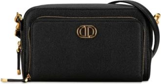 Dior Pre-owned Cross Body Bags, female, Black, Size: ONE SIZE Pre-owned Leather dior-bags