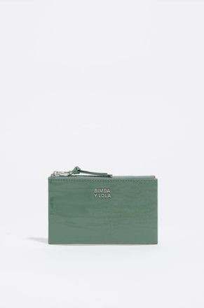 Bimba & Lola Shiny textured coin purse in Pastel Green at Nordstrom