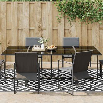 vidaXL Alfombra De Exterior Arakil Blanca Y Negra 190x290 Cm Pp Vidaxl