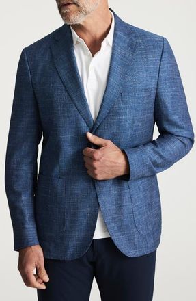 34 Heritage Matteo Marled Wool Blend Sport Coat in Navy at Nordstrom, Size 48