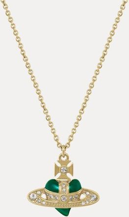 Vivienne Westwood New Diamante Heart Pendant Necklace Gold-light-gold Gold-light-gold Women