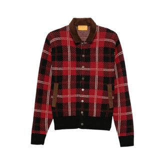 Guest In Residence Tartan Bomber - Heren - Vesten - Veelkleurig - 2XS - Wol - Truien & Vesten
