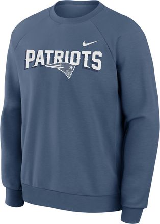 Nike New England Patriots Rivalries Collection Primary Nike Mens Dri-FIT NFL Pullover Crew in Blue | 03EK4NR8K-3EU