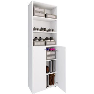 ebuy24 Ebuy24 - Vcm Xl Wood Gran Gabinete De Zapatos Estante De Zapatos Botas Grandes Muebles De Piso Lona 6 Compartimentos (blanco)