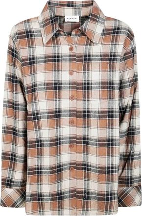 P.A.R.O.S.H. Camicia - Cotone Fantasia - Dames - Overhemden - Bruin - S - Katoen - Overhemden
