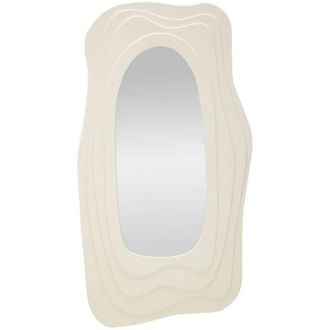 Dmora Dmora - Espejito Pregola, Espejo, Objeto De Decoraci&oacute;n De Pared, Decoraci&oacute;n De Espejo, 90x4 H165 Cm, Blanco