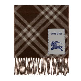 Burberry Bufanda de Cachemira con Cuadros en Contraste - Accessories - unisex - Marr&oacute;n - ONE SIZE
