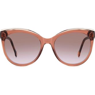 Carolina Herrera 57mm Gradient Round Cat Eye Sunglasses in 0Nux-Qr at Nordstrom Rack