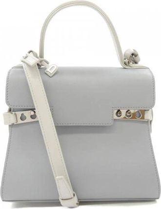 Delvaux Pre-owned JOY Calf Bag - Dames - Vintage Handtas - Grijs - ONE Size - Leer - Vintage