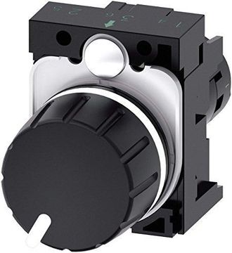 SIEMENS Potenci&oacute;metro Rotativo Siemens Sirius Act Negro 22 Mm