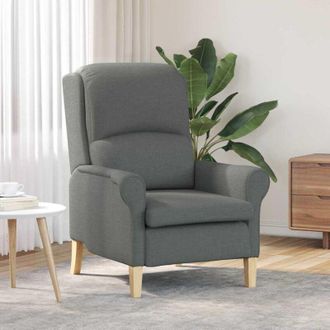 vidaXL Sill&oacute;n Gris Oscuro 76 X 94 X 102 Cm Tela Vidaxl