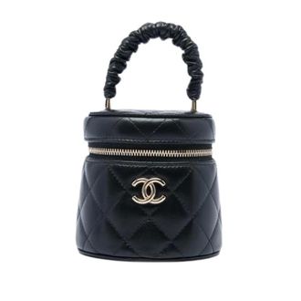 Chanel Pre-owned Mini Vanity Bag - Dames - Pre-owned - Zwart - Maat: ONE Size Leer