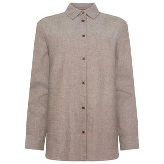 Knowledge Cotton Apparel Regular Fit Heavy Twill Bluse f&uuml;r Damen | braun