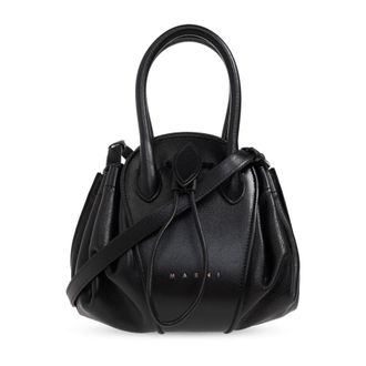 Marni Handbags, female, Black, Size: ONE SIZE Shoulder Bag with Logo