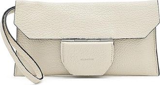 AllSaints Ursa Grain Pouch Womens Handbags Sahara White, Leather