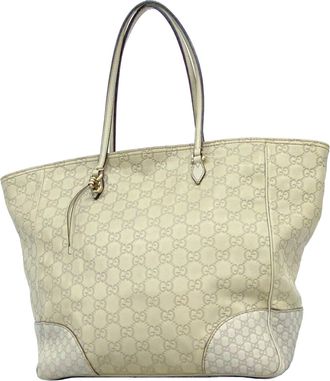 Gucci Beige Leather Tote Bag (Pre-Owned)