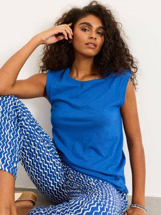 Fat Face FatFace Tia Cobalt Blue Jersey Tank