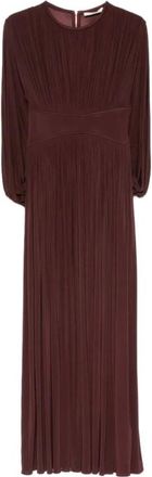Zimmermann Kleedjes, Dames, Bruin, S, Leer, Luna Billow Maxi Jurk