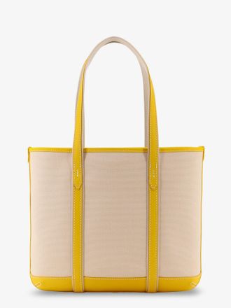 Polo Ralph Lauren Womens Canvas Shoulder Bag With Embroidered Logo Yellow Canvas-Leather Canvas/leather