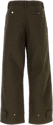 Burberry Mens Quilted Nylon Trousers Green