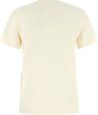 Maison Kitsun&eacute; Fox Head Embroidered T-shirt - Cream