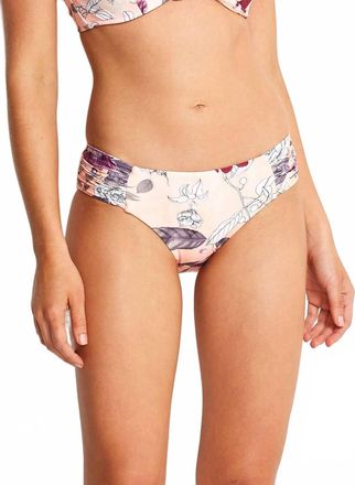 Seafolly Modern Love Ruched Side Bikini Bottom In Peach