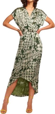 Ramy Brook Oakley Midi Dress In Dark Sage Combo