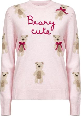 MC2 Saint Barth Truien & Vesten, Dames, Roze, M, Wol, Beary Cute 21 Emb Sweater