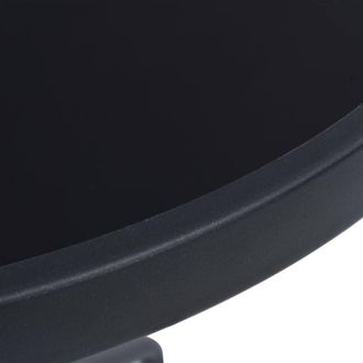 Berkfield Home Garden Table Black 80 cm Steel & Glass