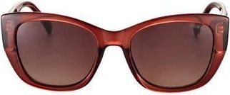 Guess 54mm Gradient Round Sunglasses in Dark Brown /Gradient Brown at Nordstrom Rack