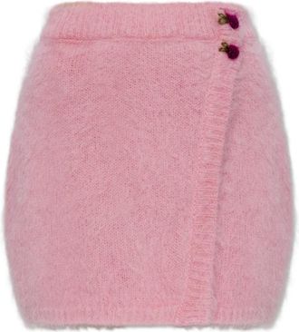 Alessandra Rich Rokken, Dames, Roze, XS, Wol, Wollen rok