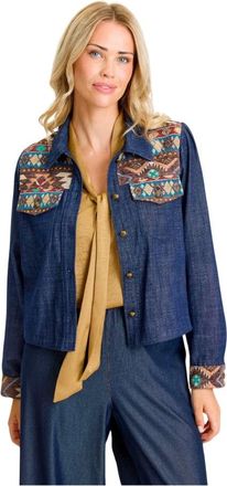 In Front IN Front, Jassen, Dames, Blauw, 2Xl, Denim, Denim Jacket