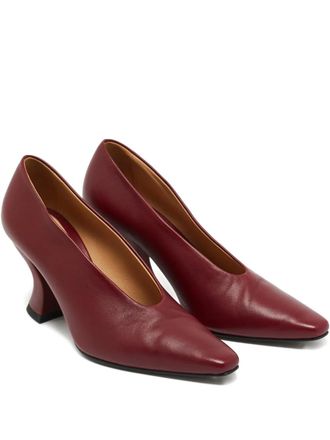 Bottega Veneta squared-toe leather pumps