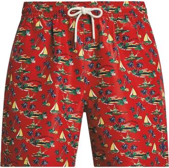 Polo Ralph Lauren graphic-print swim shorts - Red